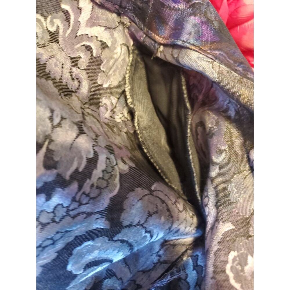 Vintage 80s Purple Floral Button Button Up Blazer and Matching Midi Skirt Set - Picture 3 of 14